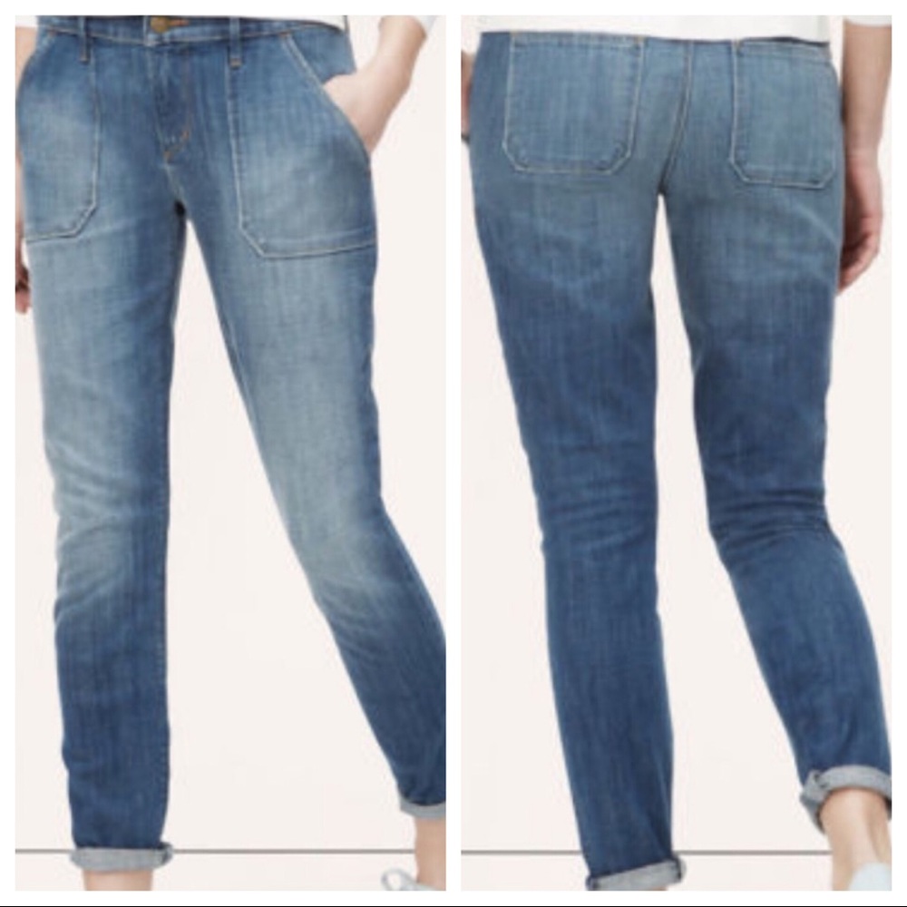 Ann Taylor LOFT Relaxed Skinny Crop Jeans